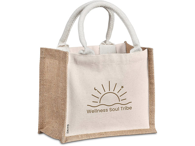Okiyo Chinsai Mini Jute And Cotton Gift Bag