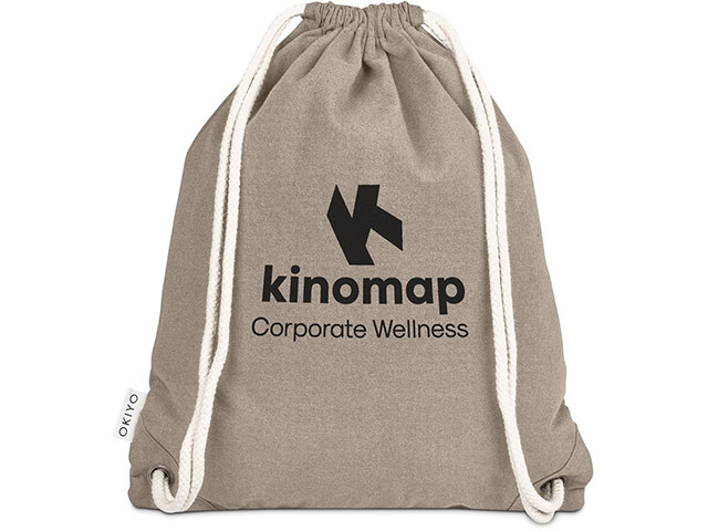 Okiyo Kinchaku Recycled Canvas Drawstring Bag - Image 3
