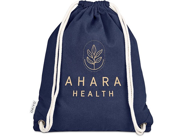 Okiyo Kinchaku Recycled Canvas Drawstring Bag - Image 4
