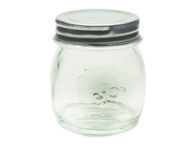 6 Pack Embossed Jar With Silver Lid 8 Cm (150Ml)
