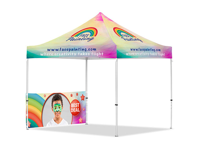 Coated Steel Sublimated Gazebo 3m x 3m - 1 Half-Wall Skin