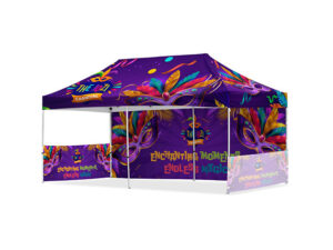 Coated Steel Sublimated Gazebo 6m x 3m - 1 Long Full-Wall Skin - 2 Short Half-Wall Skins