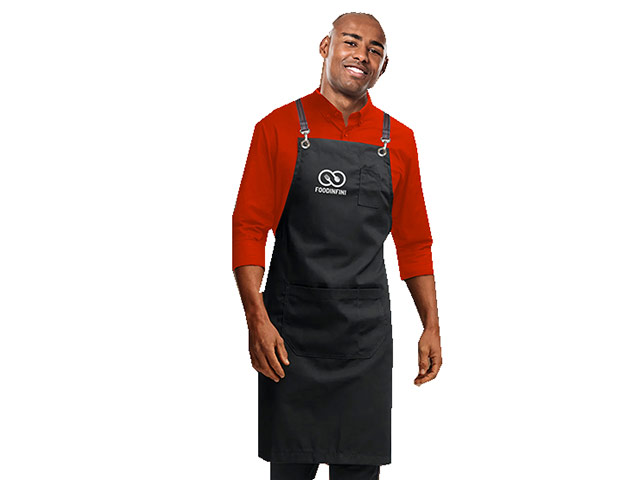 Colby Twill Bib Apron with col print