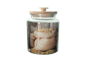 Glass Jar With Wooden Lid  4.1L