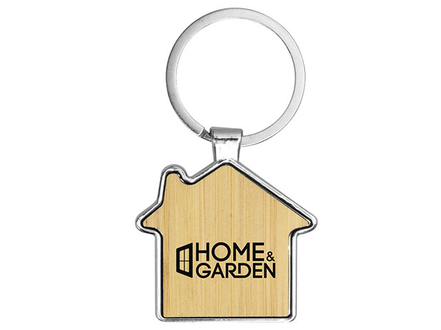 House Metal Bamboo Keyring