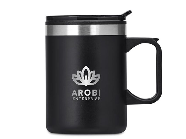 Kooshty Angelo Stainless Steel & Plastic Double-Wall Mug – 360ml - Image 2