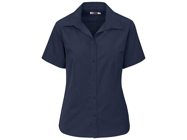 Ladies Short Sleeve Cotton Twill Moderna Shirt - Image 3