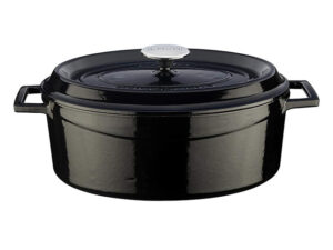 Lava Oval Casserole Black 29Cm