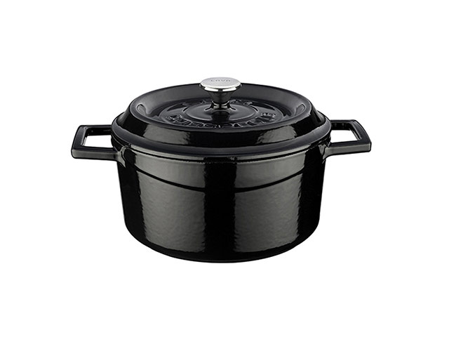 Lava Round Casserole 20Cm Black-2.82L