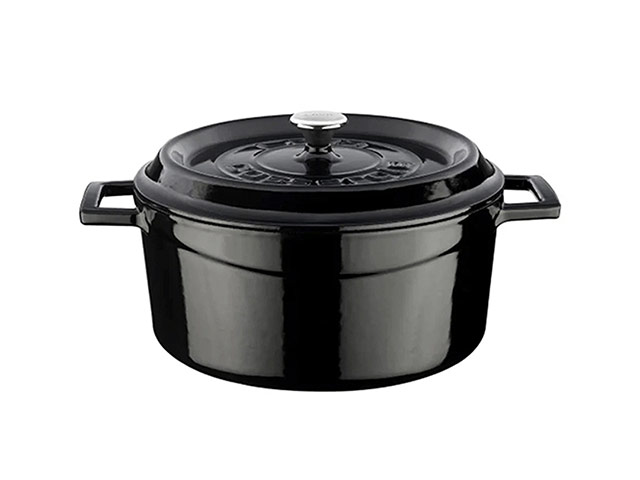 Lava Round Casserole 24Cm Black-4.49L