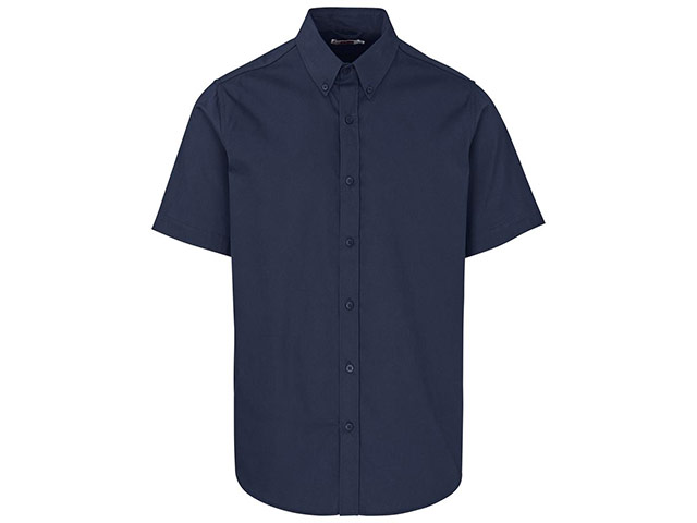 Mens Short Sleeve Cotton Twill Moderna Shirt - Image 3