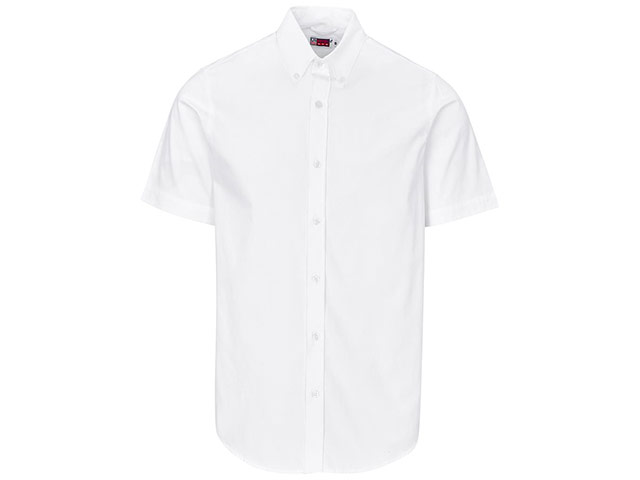 Mens Short Sleeve Cotton Twill Moderna Shirt - Image 4