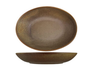 Nova Earth Mocha Oval Bowl 26.5Cm