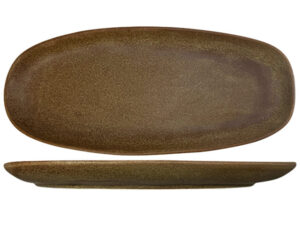 Nova Earth Mocha Oval Plate 30Cm