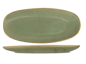 Nova Earth Sage Oval Plate 22.5X10Cm