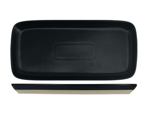 Nova Mezzo Black Rectangular Plate