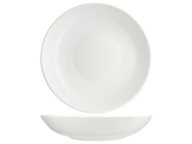 Nova Stitch White Coupe Bowl 30Cm
