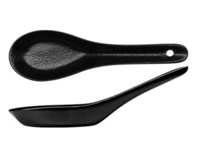 Nova Urban Texture Black Chinese Spoon 13Cm