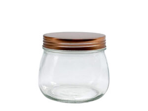 Rnd Jar With Gold Lid (450Ml)