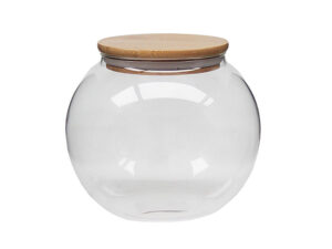 Round Jar With Wooden Lid 1.4L