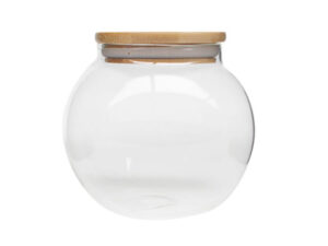 Round Jar Withw Wooden Lid 800Ml