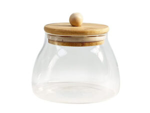 Tappered Jar With Wooden Lid (450Ml)
